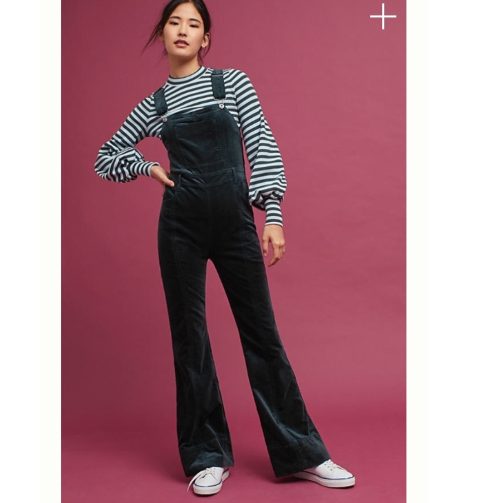 Anthropologie velvet overalls by pilcro